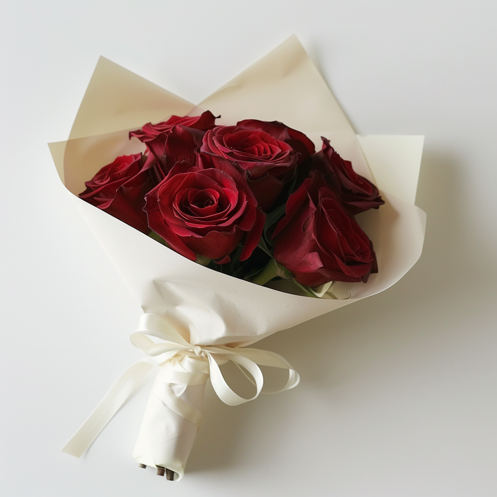 Petite Red Rose Bouquet (6 Roses)