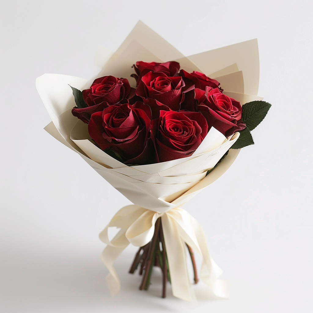 Petite Red Rose Bouquet (6 Roses)