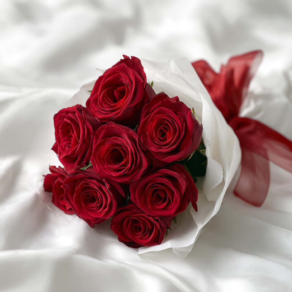 Classic Red Rose Bouquet (9 Roses)
