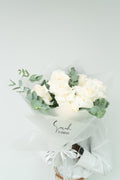 Iconic Dozen White Rose Bouquet (12 Roses)